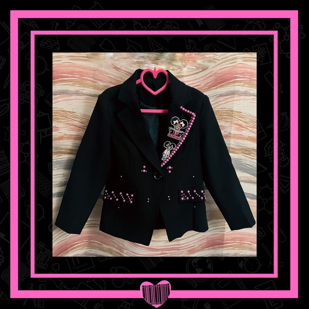 PEARLFECT STUDENT BLACK AFFIRMATIONS BLAZER