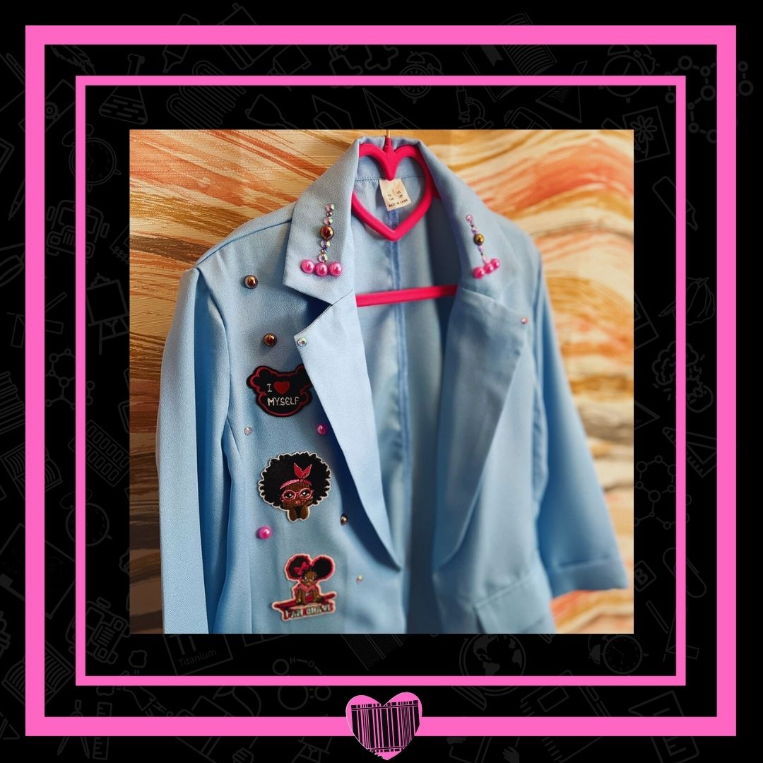 PEARLFECT STUDENT LIGHT BLUE AFFIRMATIONS BLAZER