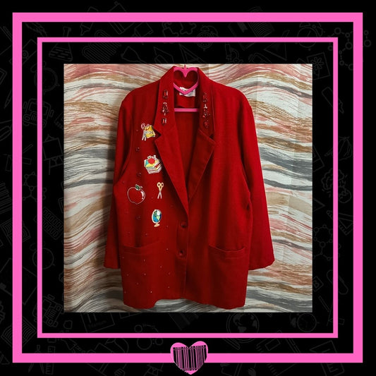 BACK TO SCHOOL ADULT RED BLAZER 1